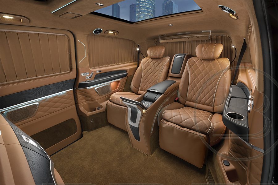 V-class Коричневый салон